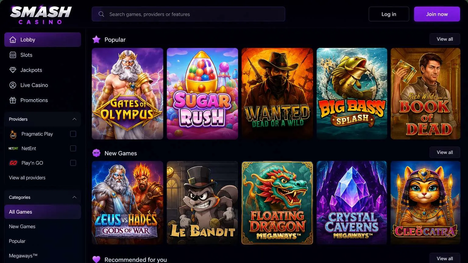 Game library: what to play at Casino Smash and Smash Casino slots